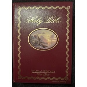 Thomas Kinkade Family Bible Painter of Light New King James Version Colorful Pic